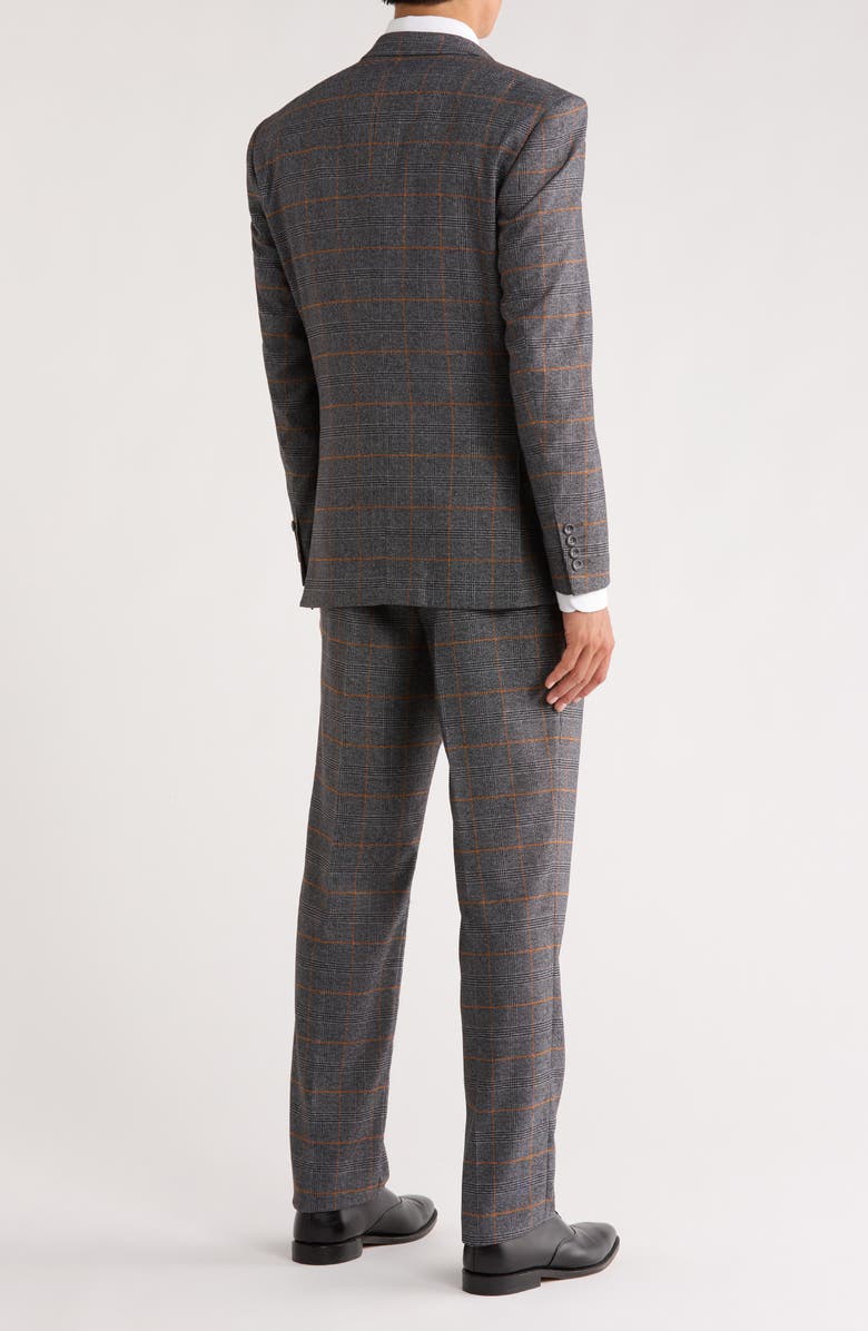 ZEGARIE Slim Fit 3-Piece Check Suit, Alternate, color, Grey