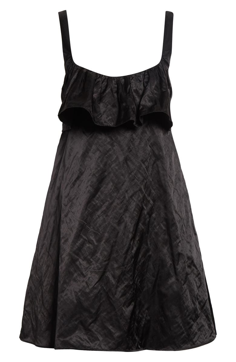 Chloé Ruffle Slipdress, Alternate, color, Black