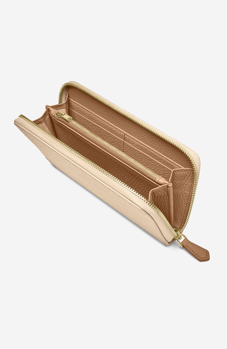 MAISON de SABRÉ Long Leather Zip Wallet, Alternate, color, Saharan Brown