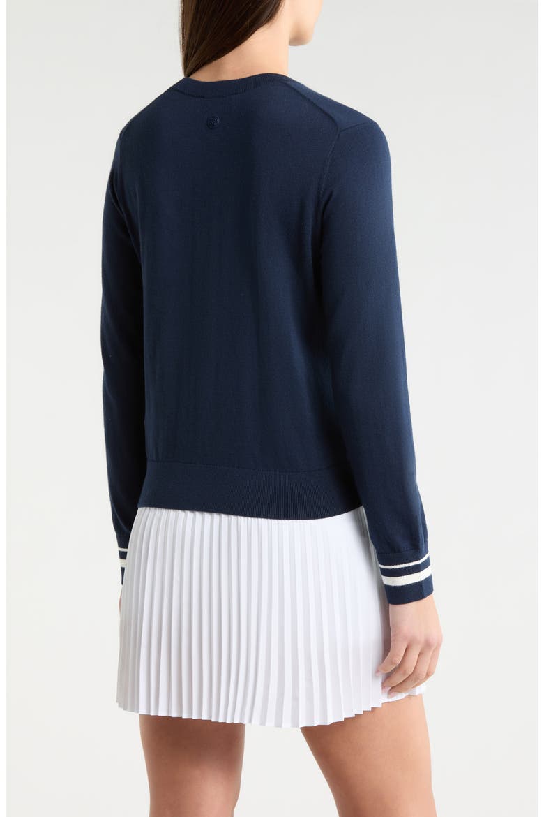 Cooling Cotton Blend Golf Sweater, Alternate, color, TWILIGHT