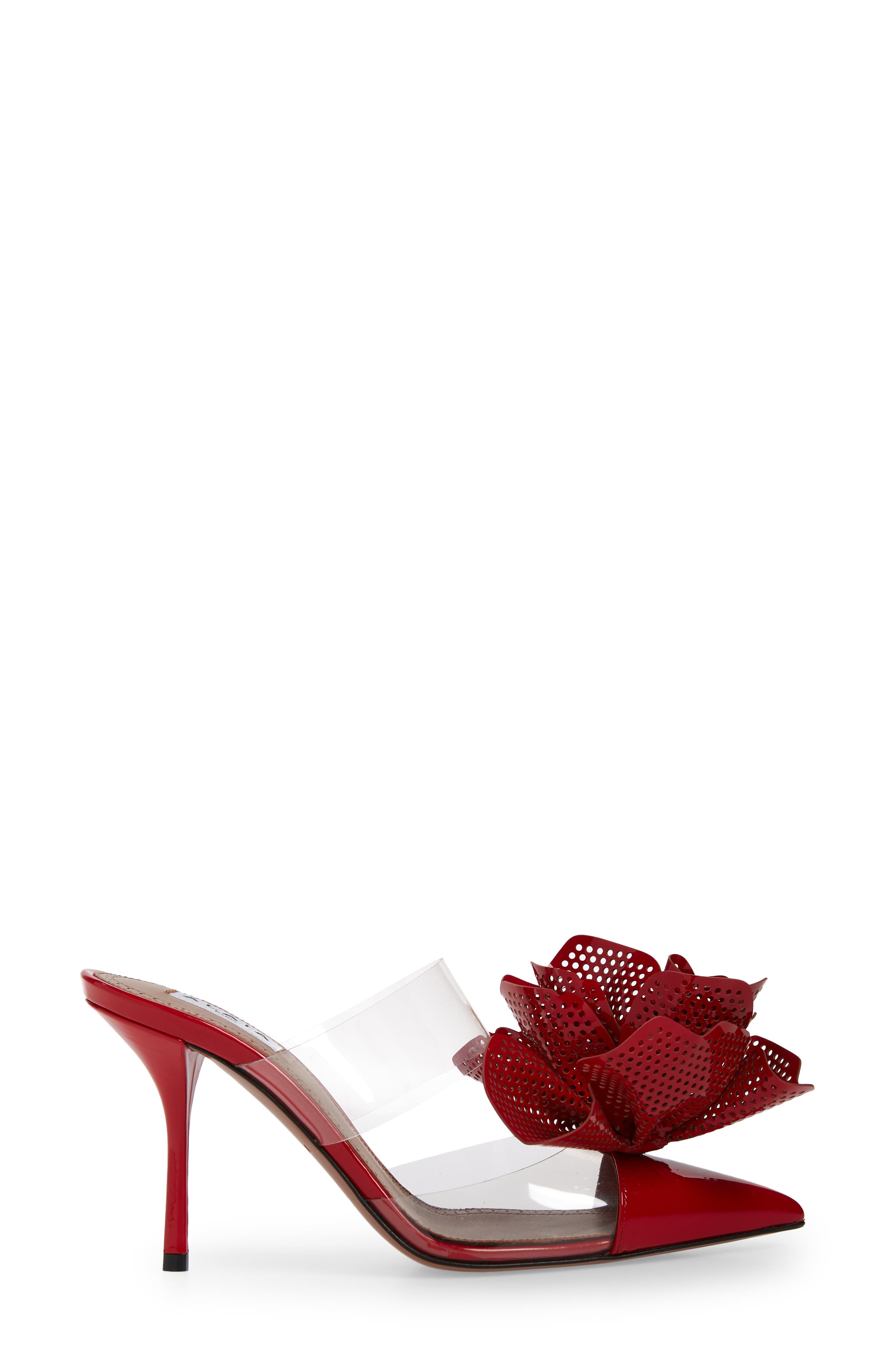 Alaïa 3D Fleur Pointed Toe Mule, Alternate, color, 