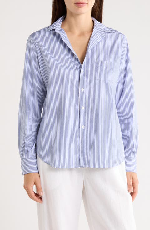 Eileen Relaxed Fit Stripe Button-Up Shirt