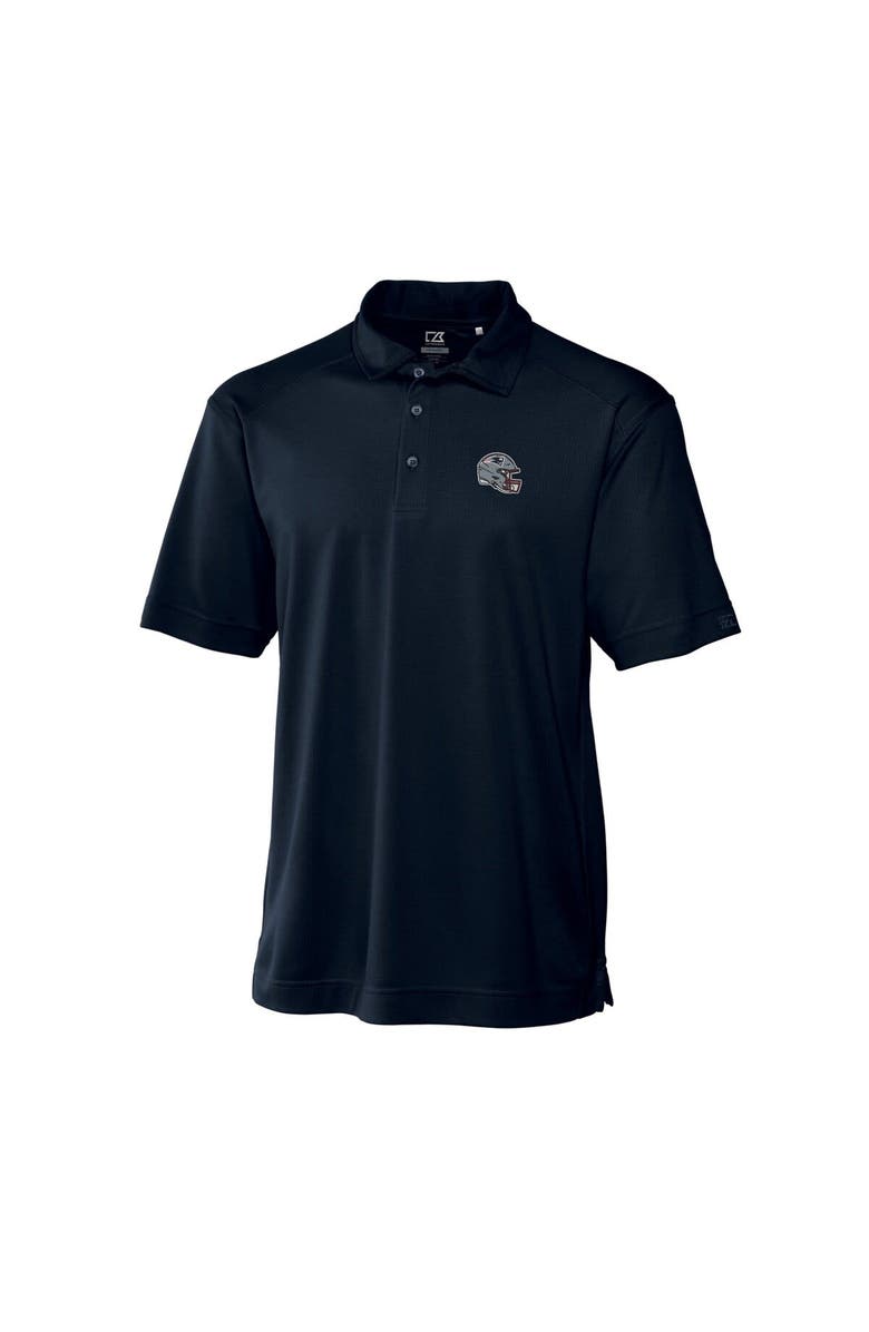 Cutter & Buck Men's Cutter & Buck  Navy New England Patriots Helmet DryTec Genre Textured Solid Polo, Alternate, color, 