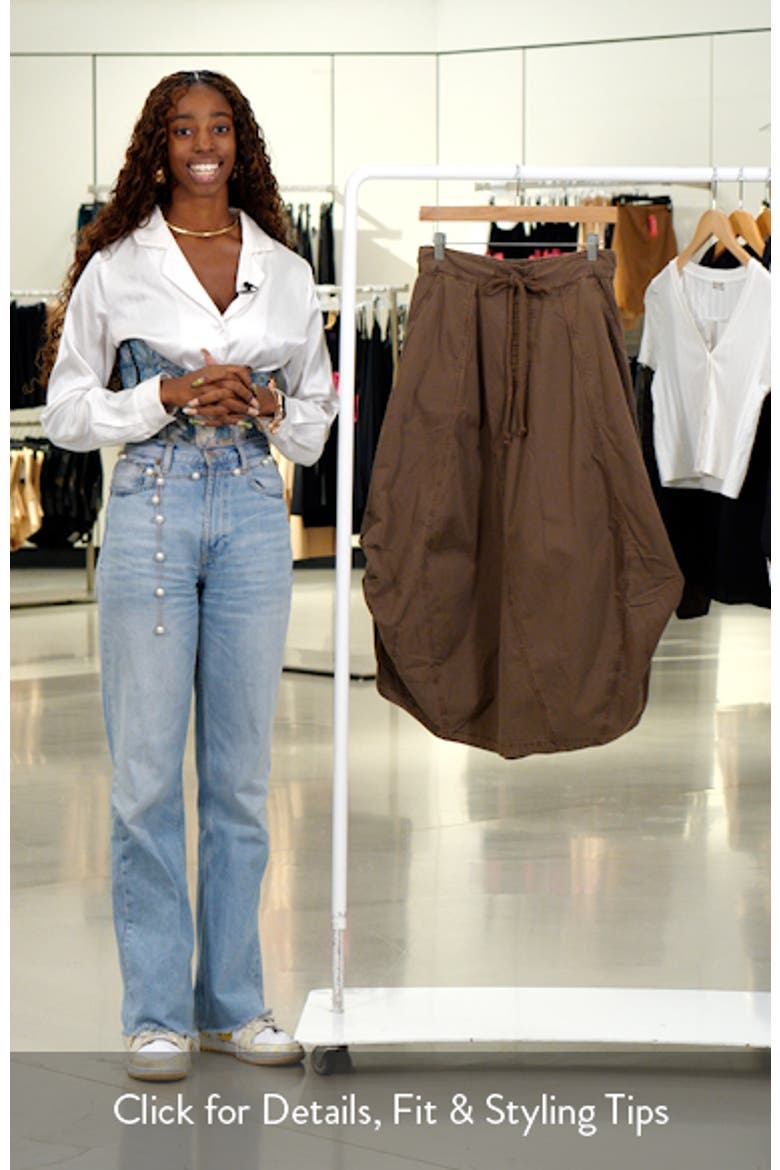 Willow Poplin Midi Skirt video