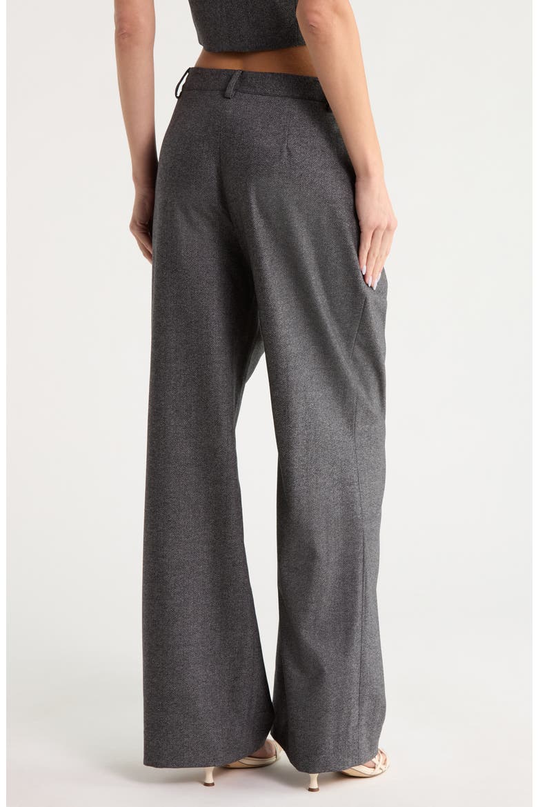 Sulli Pleated Wide Leg Wool & Cashmere Blend Pants, Alternate, color, MEDIUM HEATHER GREY