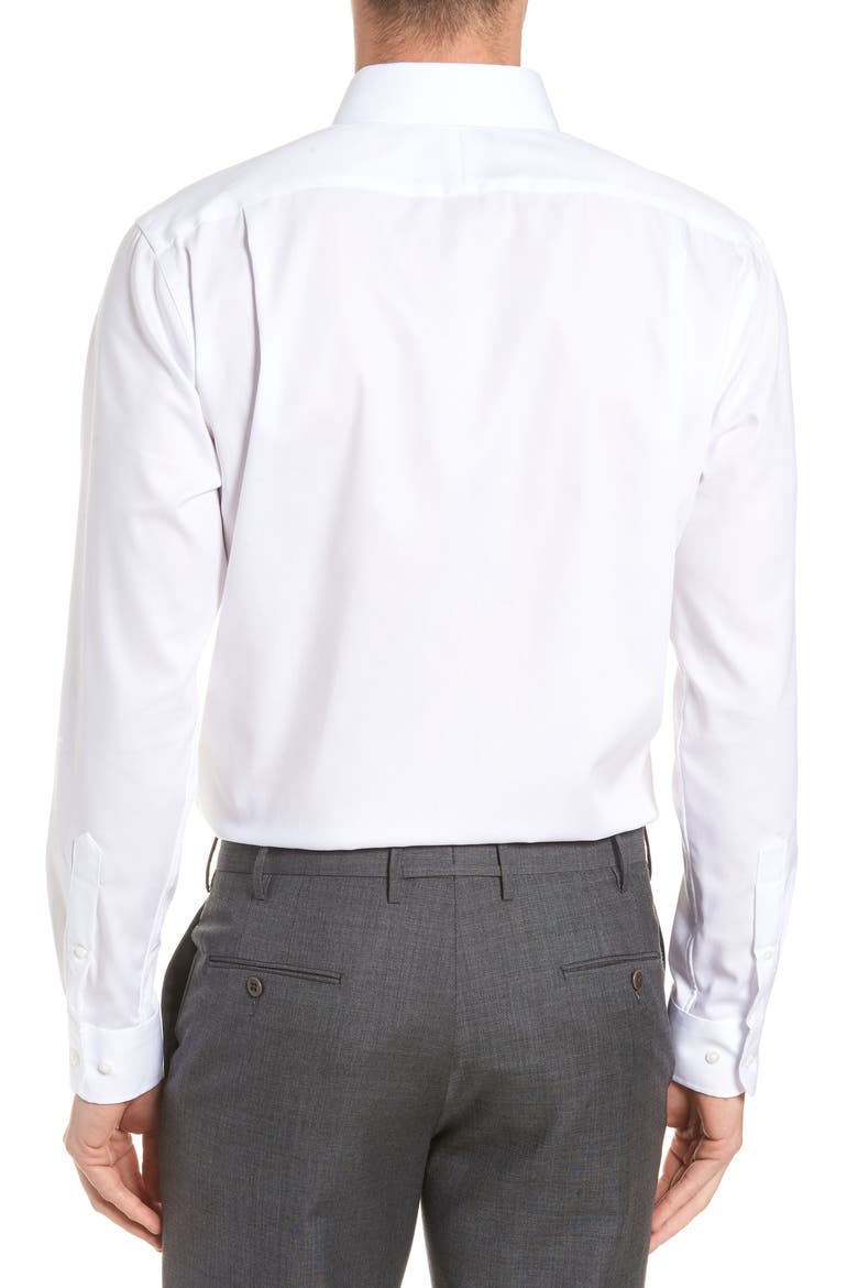 Trim Fit Non-Iron Dress Shirt, Alternate, color, WHITE