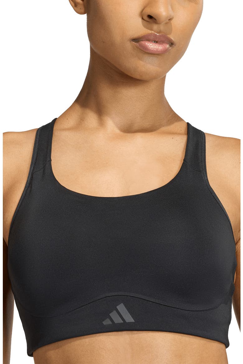 Optime Workout High Support Sports Bra, Alternate, color, BLACK