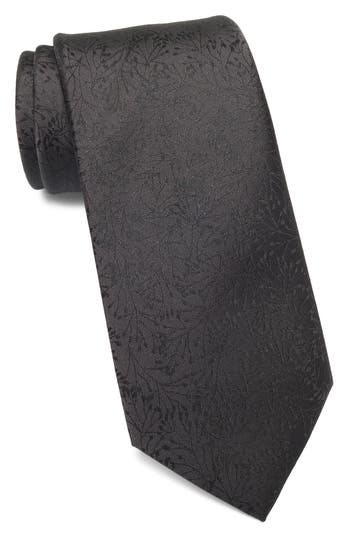 Calvin Klein Florence Floral Jacquard Tie In Gray