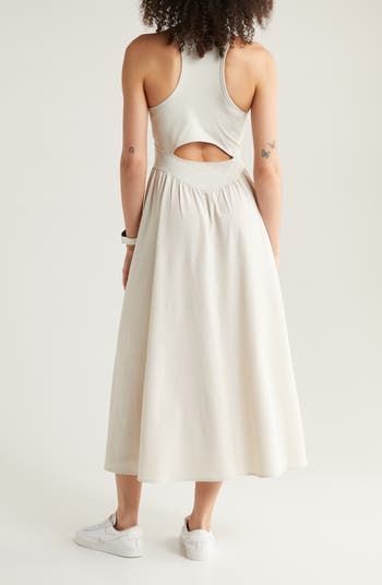 Effortless Cutout Back Hybrid Dress