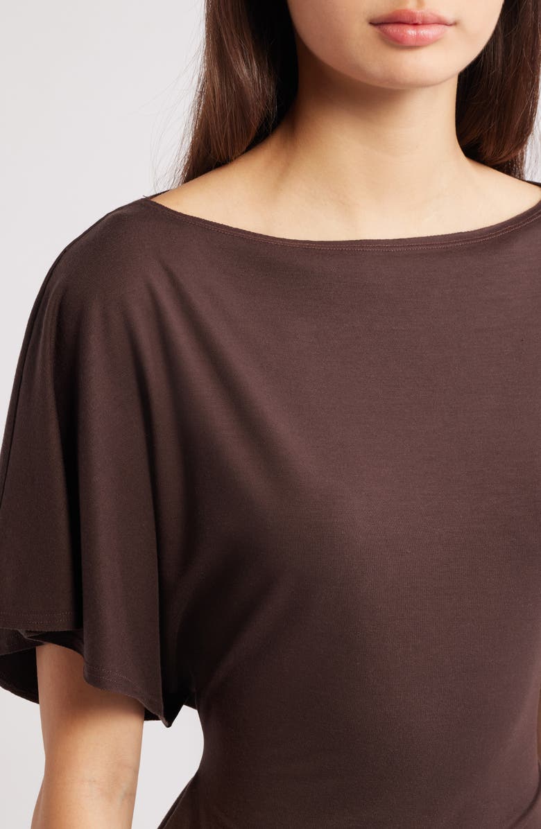 Reformation Avery Boatneck Knit Top, Alternate, color, Mole