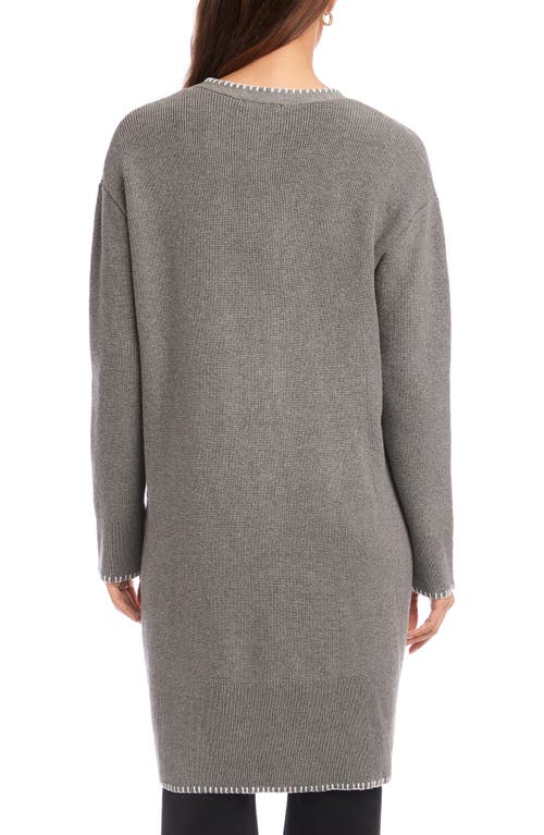 Fifteen Twenty Ariel Cotton & Cashmere Longline Cardigan In Gray