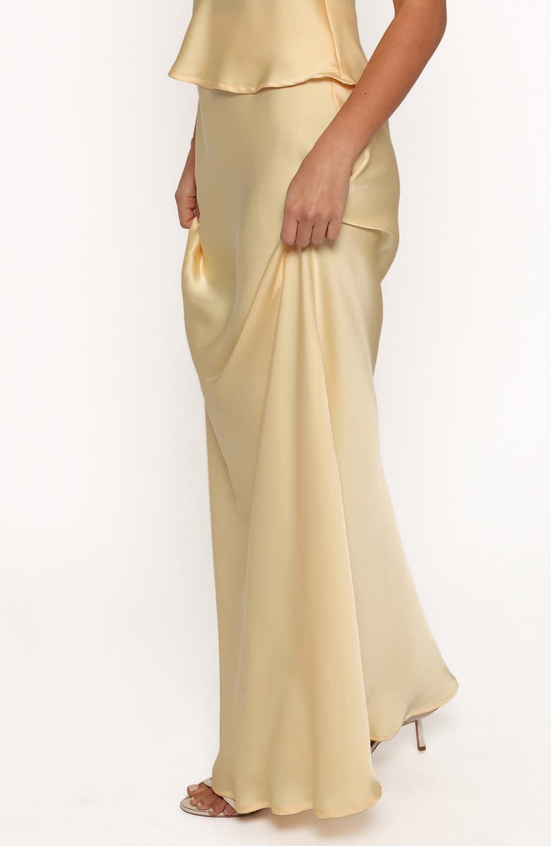 Petal & Pup Velman Satin Maxi Skirt, Alternate, color, Lemon