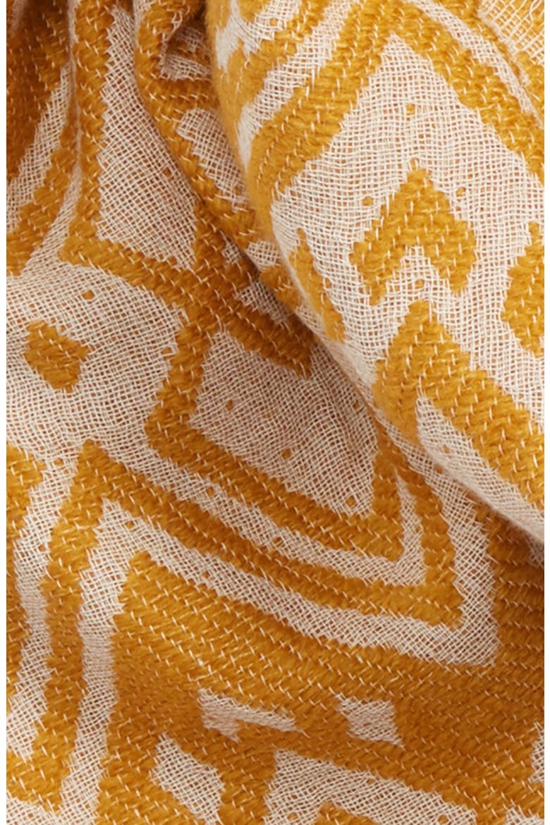 Geometric Jacquard Scarf, Alternate, color, MYSTIC YELLOW MULTI