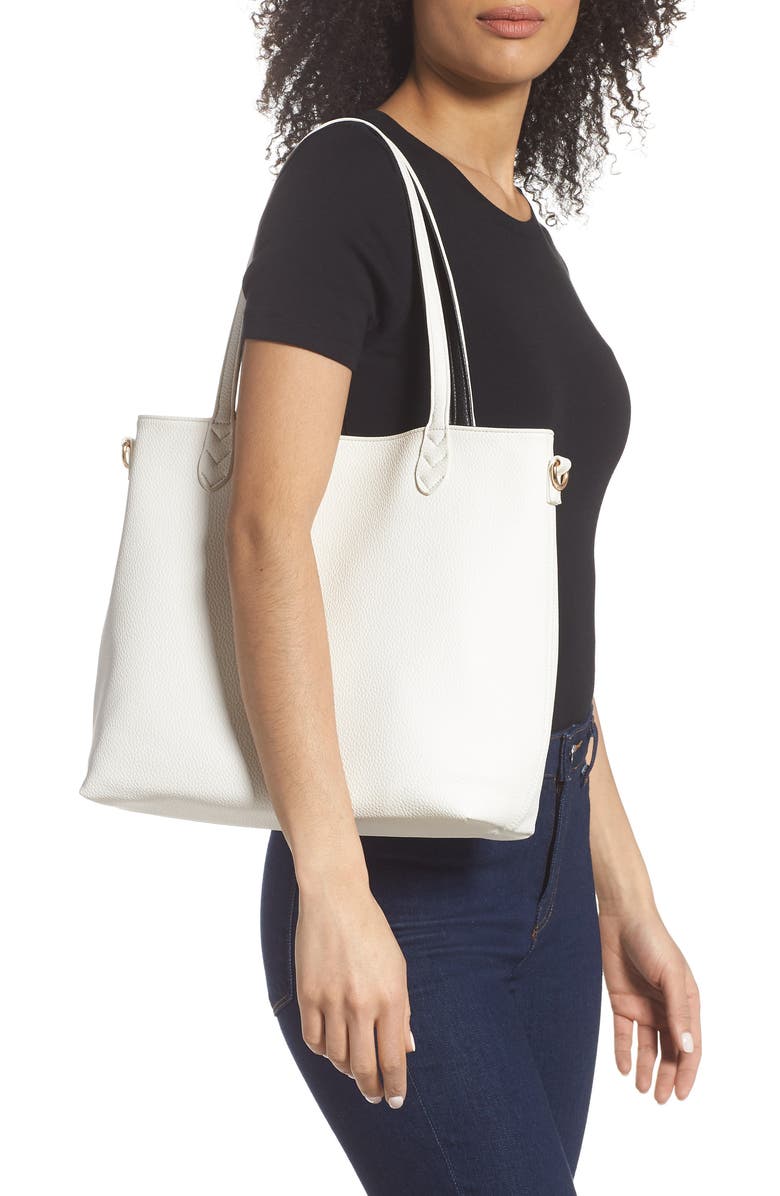 Mali + Lili Melissa Reversible Vegan Leather Tote, Alternate, color,