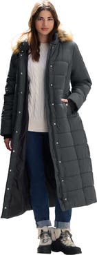 Roaman's Plus Size Maxi Length Puffer Coat