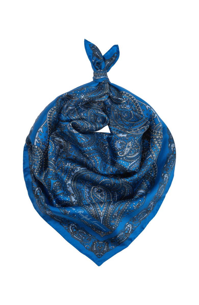 Lauren Ralph Lauren Paisley Bandana Small Square, Alternate, color, Navy