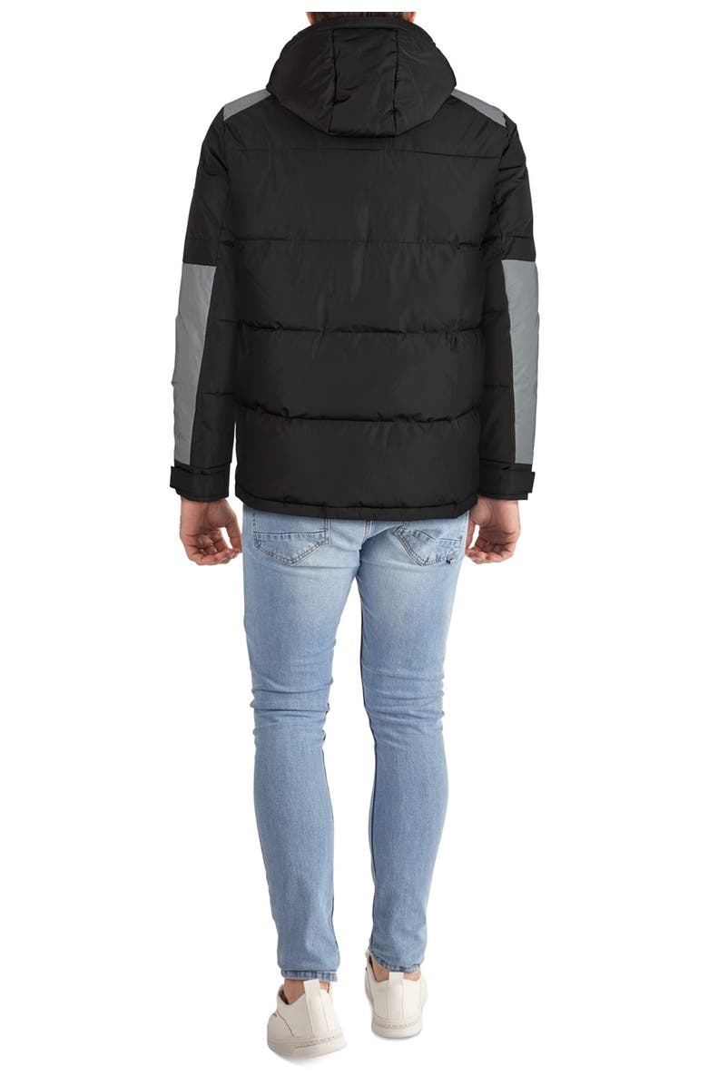 Kenneth Cole Colorblock Hooded Puffer Jacket, Alternate, color,