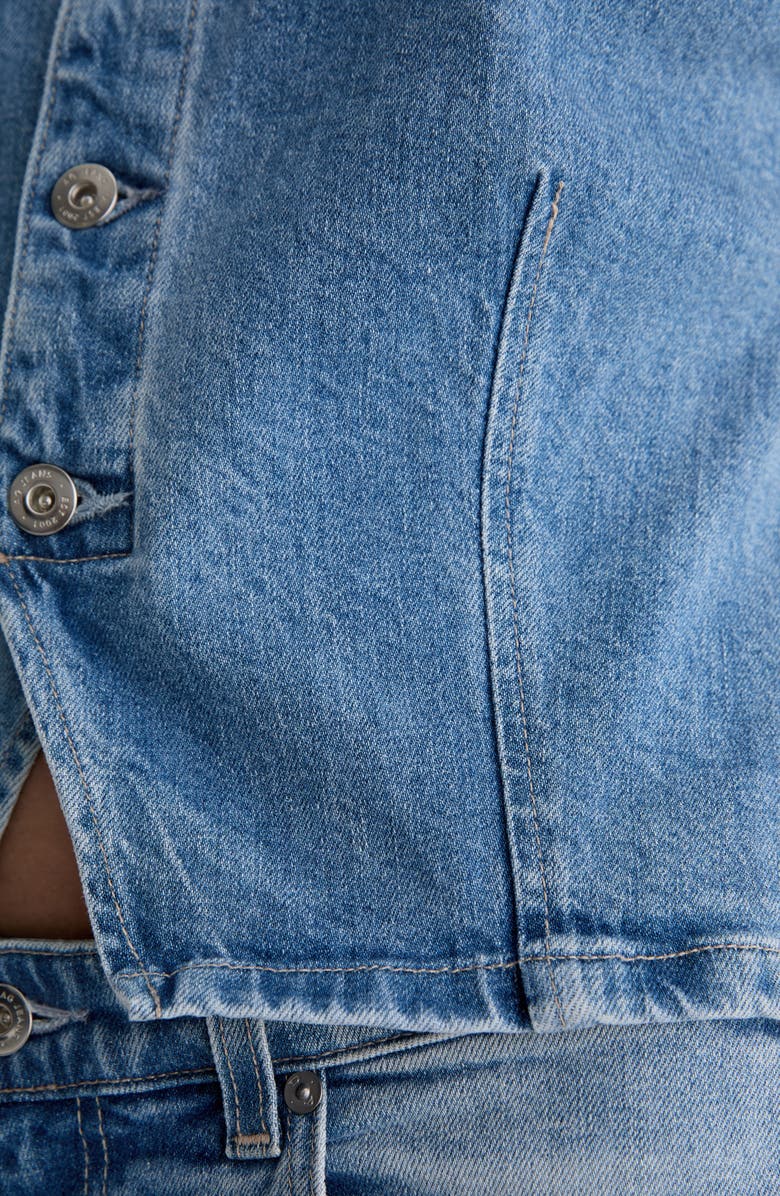 AG Teagan Denim Button-Up Vest, Alternate, color, 