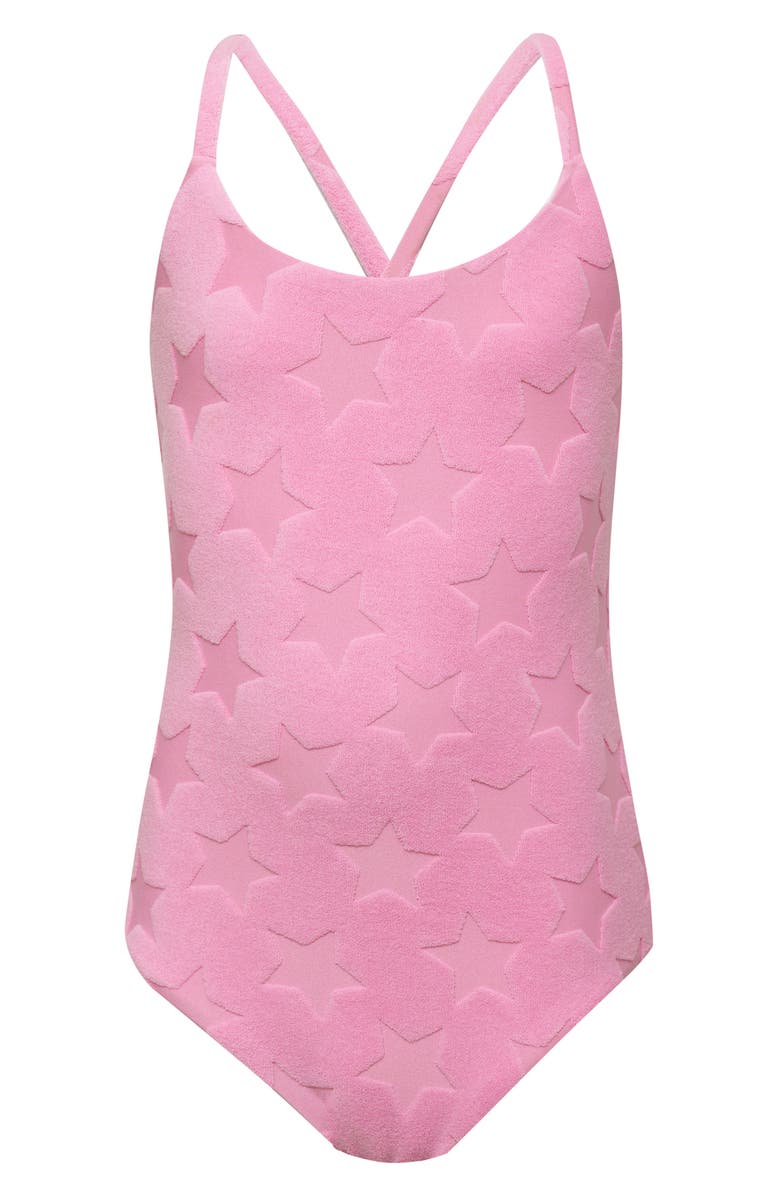 Beach Riot Kids' Little Julia Terry Jacquard One-Piece Swimsuit, Main, color, 