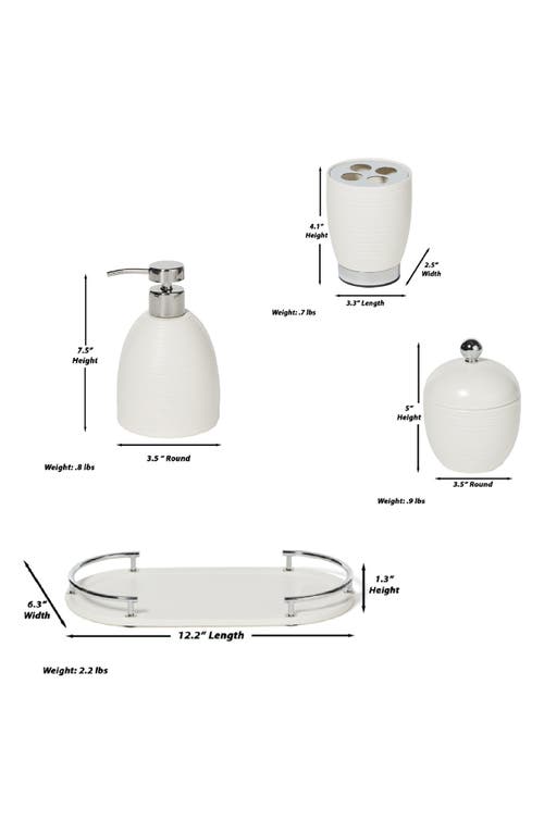 Roselli Trading Company Dubai 4-piece Ceramic Bathroom Accessory Set In White