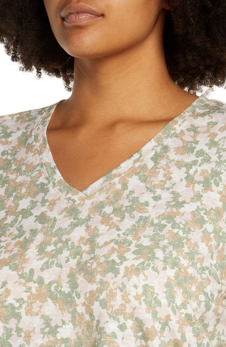 Wit & Wisdom Floral Puff Sleeve Top, Alternate, color,