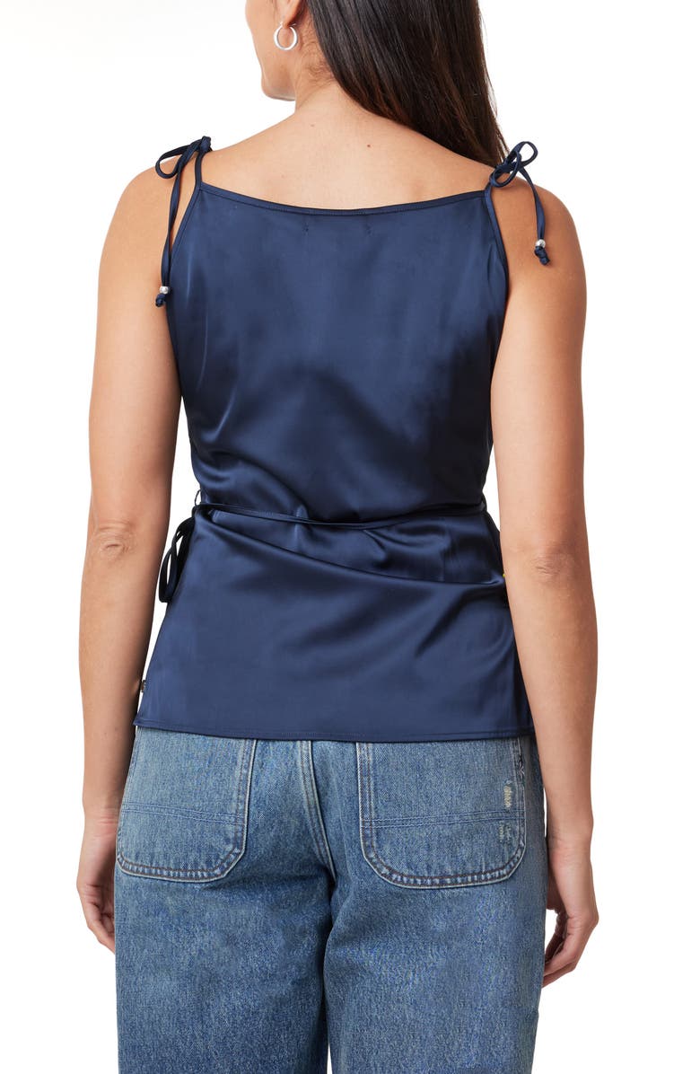 Scotch & Soda Satin Wrap Camisole, Alternate, color, Midnight Blue