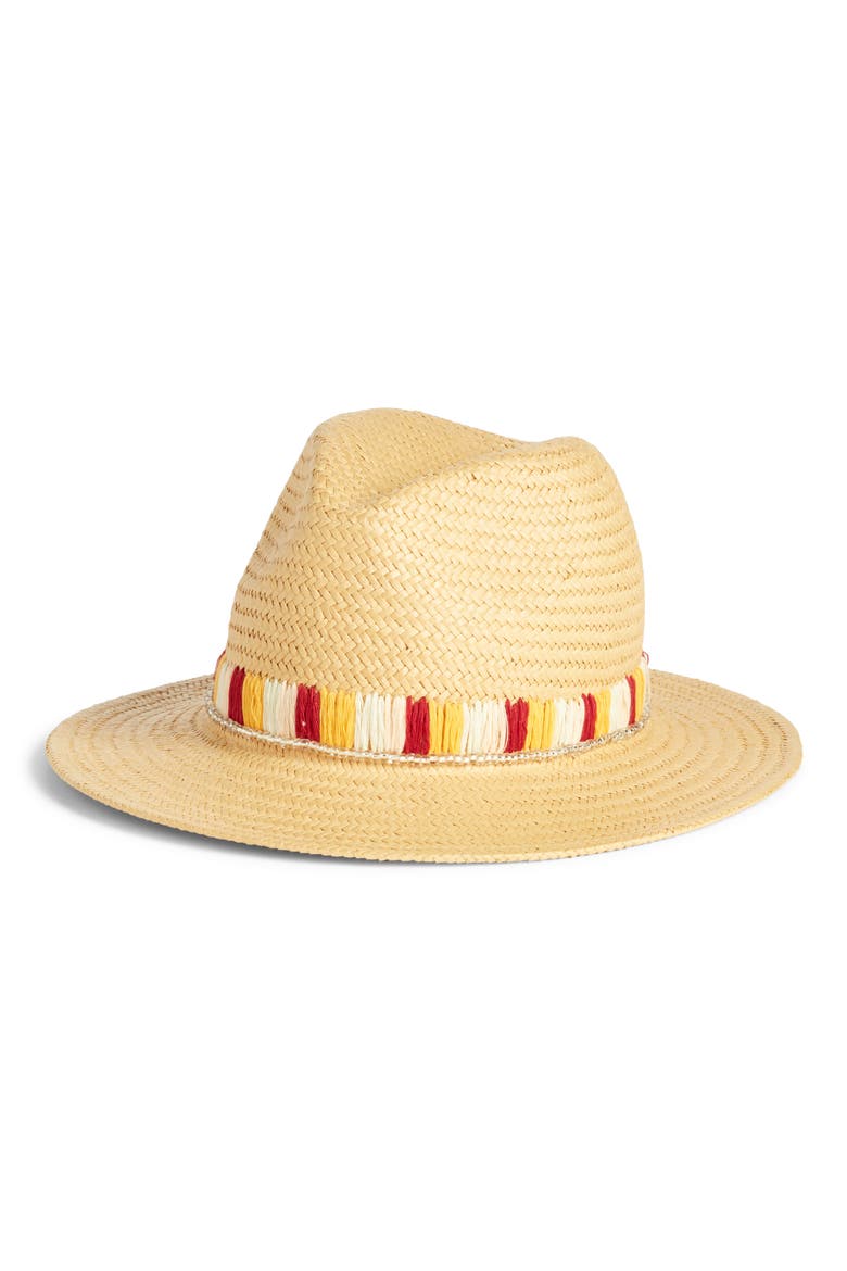 Panama Hat (Nordstrom Exclusive), Main, color, TAN DARK NATURAL COMBO