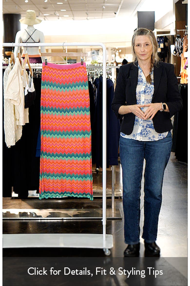 Ivana Stripe Open Knit Cover-Up Maxi Skirt video