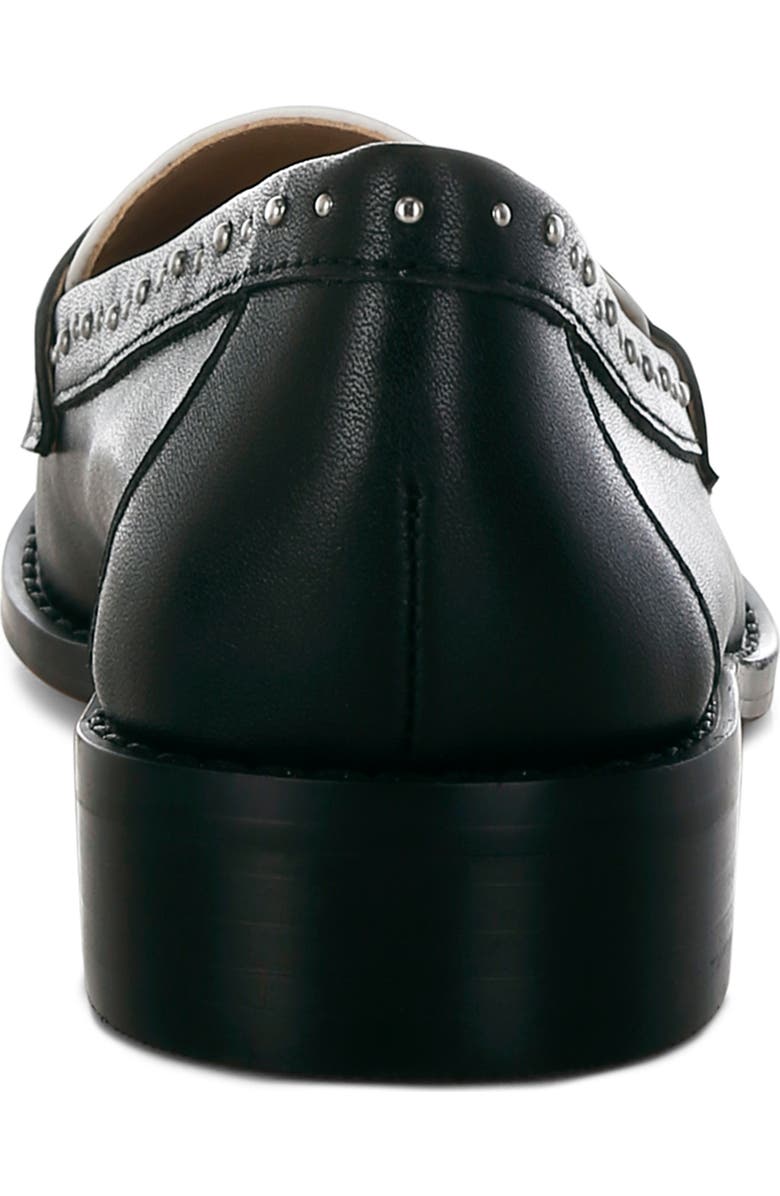 Rag & Co Raisa Penny Loafer, Alternate, color, Black/ Off White