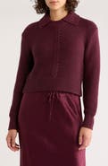 Marine Layer Everly Cable Detail Polo Sweater