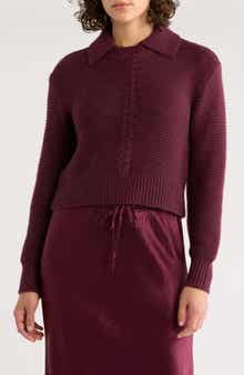 Marine Layer Everly Cable Detail Polo Sweater