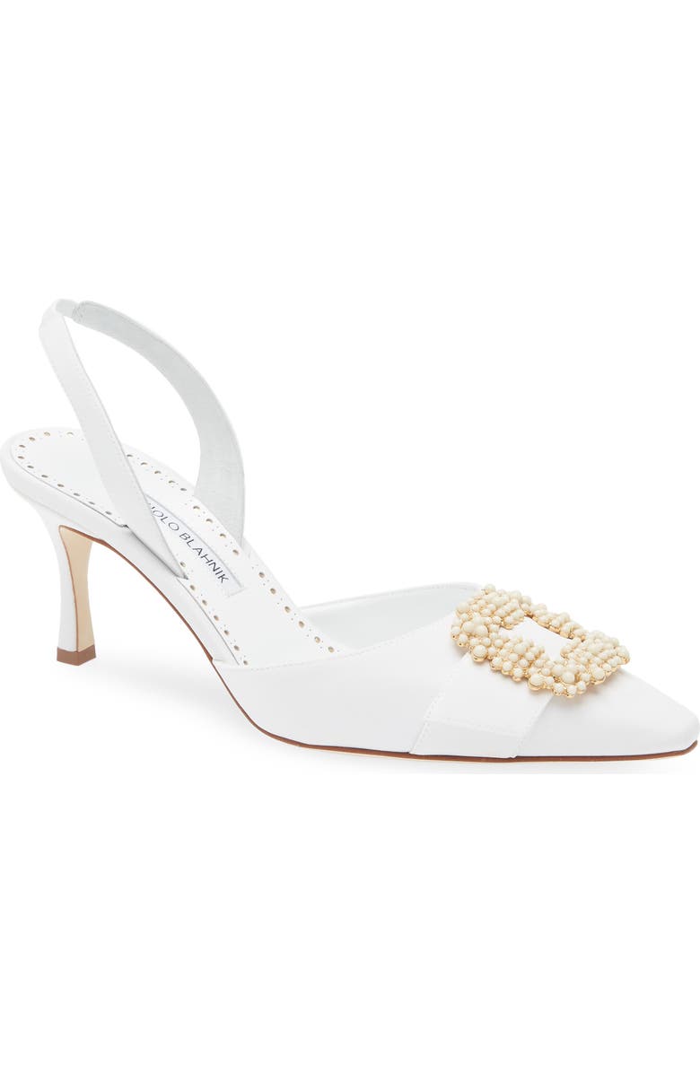 Manolo Blahnik Gibsli Buckle Slingback Pump, Main, color,