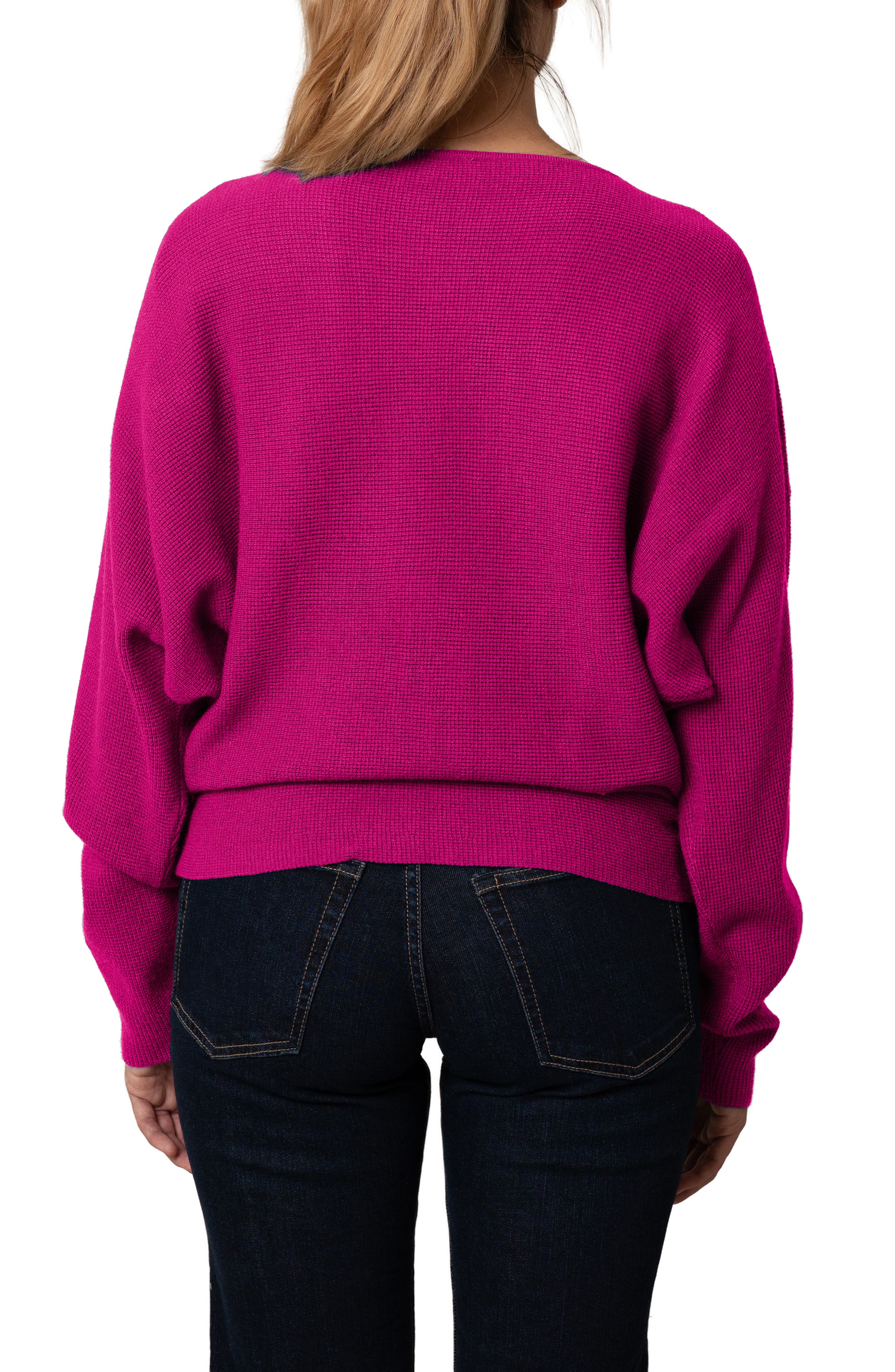 Yummy Dolman Waffle Knit Sweater - image 2