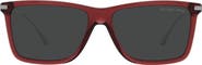 Prada 58mm Polarized Rectangular Sunglasses