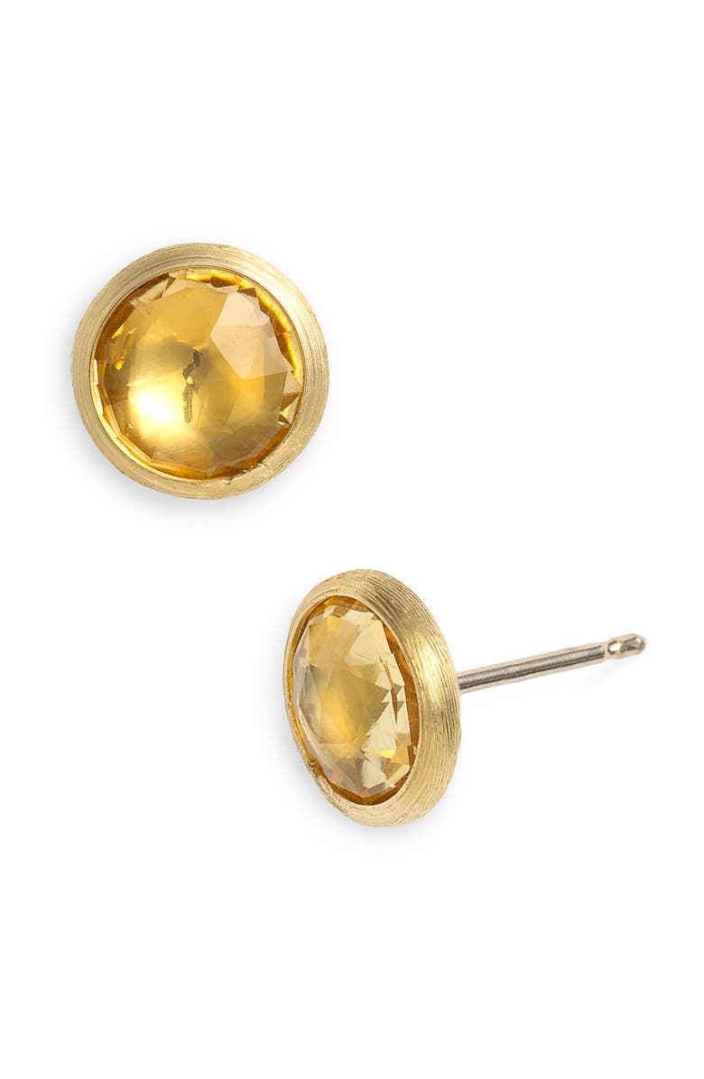 Marco Bicego Jaipur Semiprecious Stone Stud Earrings, Main, color, Citrine