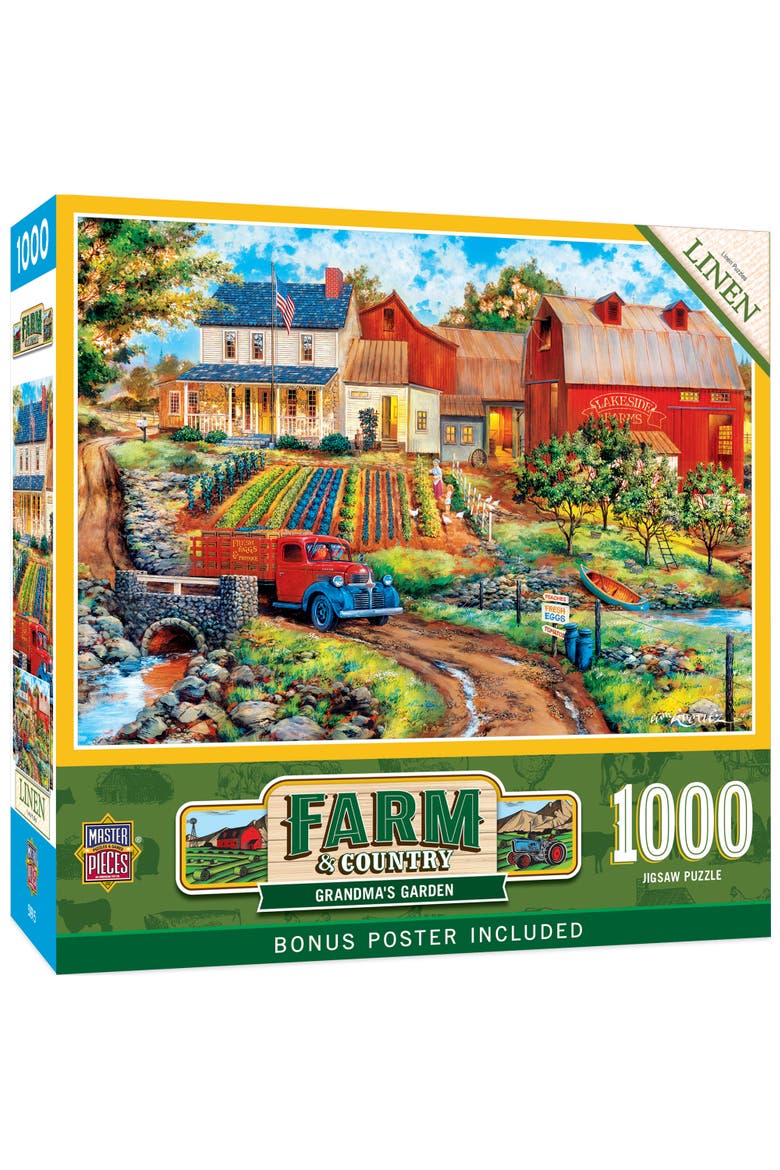Grandma's Garden 1000 Piece Puzzle, Main, color, Multicolor