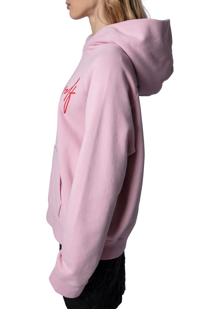 Zadig & Voltaire Georgy Love Yourself Cotton Blend Graphic Hoodie, Alternate, color,