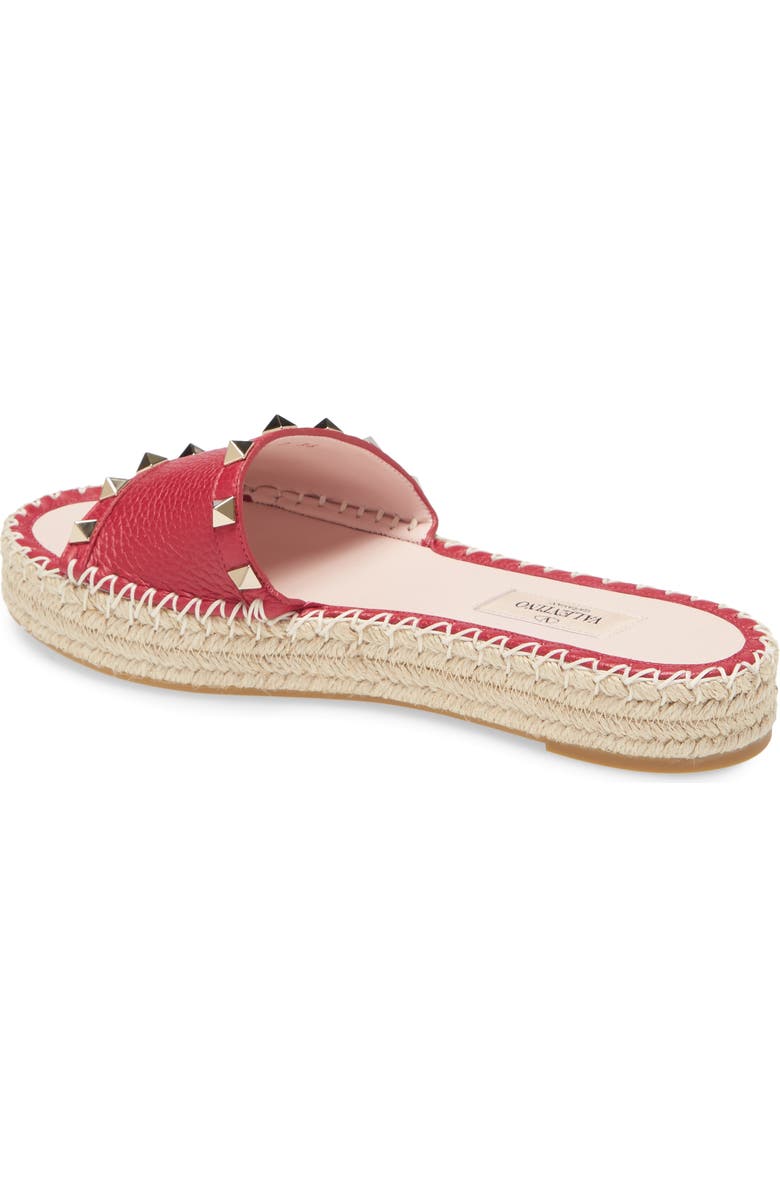 Valentino Garavani Rockstud Espadrille Slide, Alternate, color,