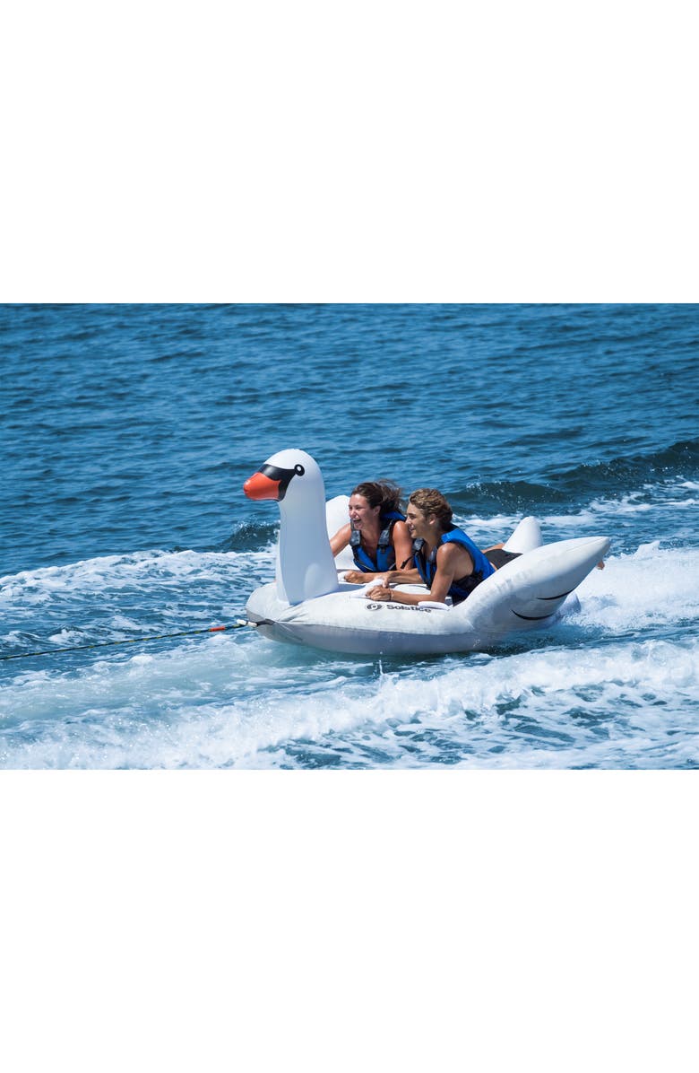 Swimline Solstice Layon Swan Towable, Plastic, 12 Riders, Kids & Adults, Alternate, color, 