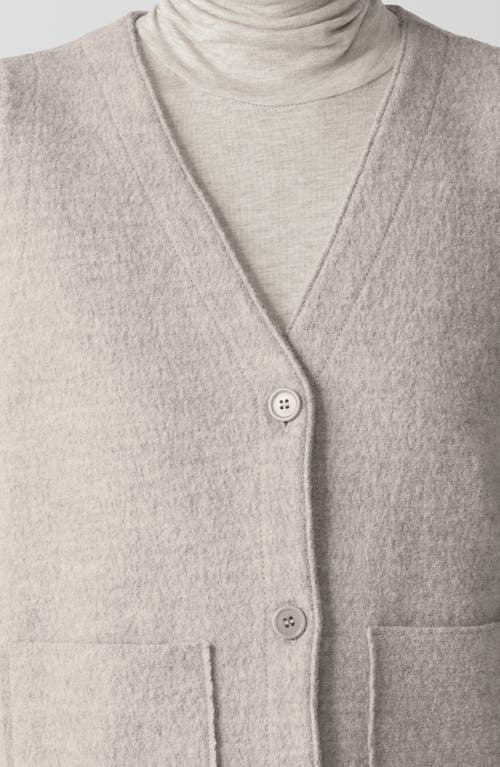 Eileen Fisher Lightweight Boiled Wool Vest In Regenerative Wool