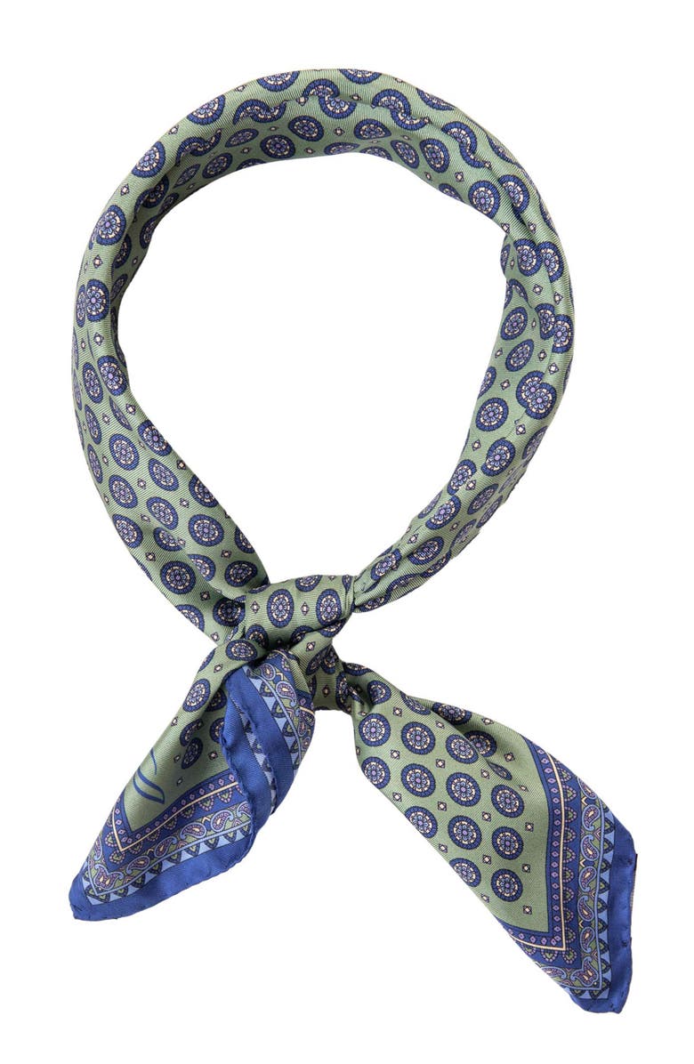 Elizabetta Toscana - Hand Rolled Silk Neckerchief for Men, Alternate, color, Pistachio