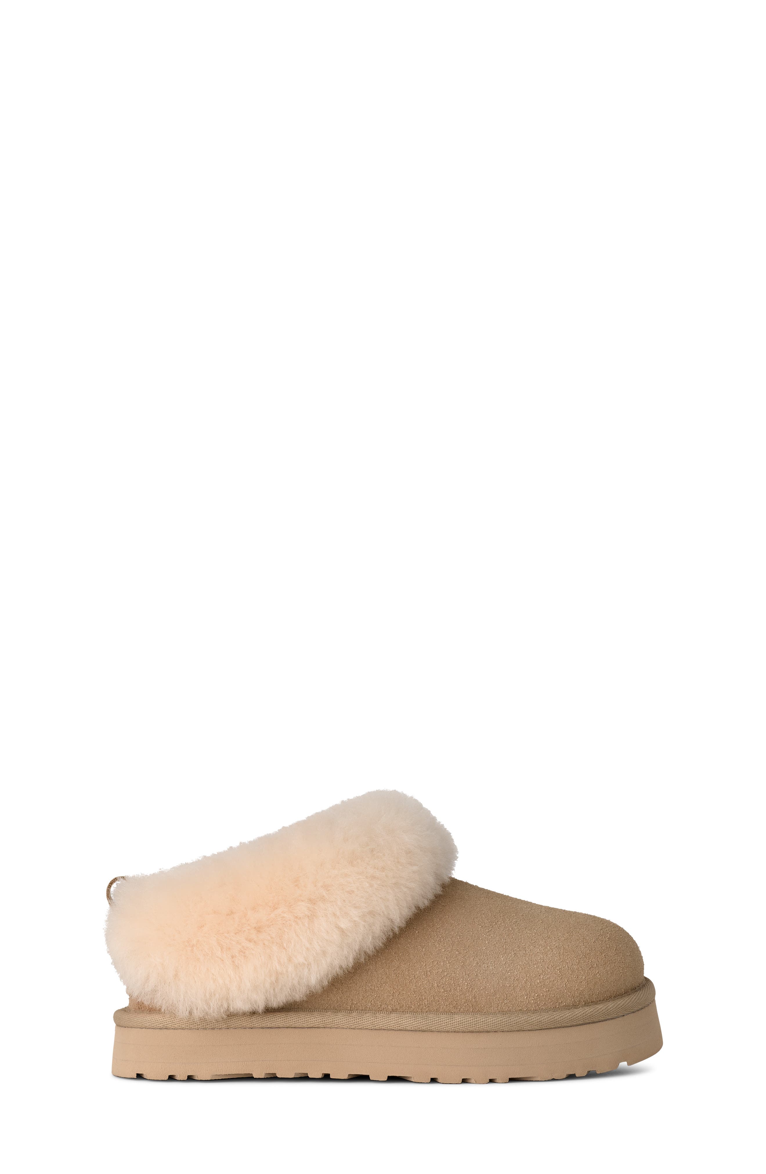 Kids' Tazzelle Genuine Shearling Collar Slipper, Alternate, color, MUSTARD SEED