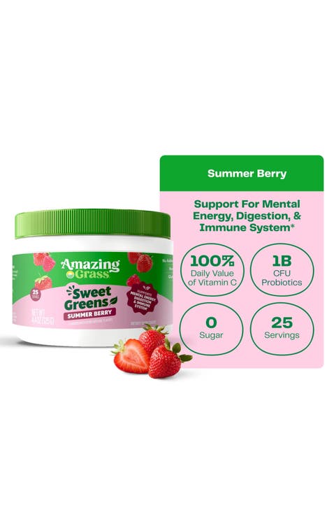 Sweet Greens Superfood Powder Summer Berry 25 Servings