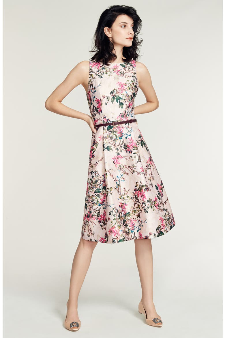 Clarbel Fit & Flare Dress, Alternate, color, MID PINK