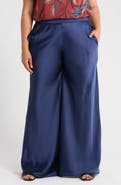 Renee C Satin Wide Leg Pants