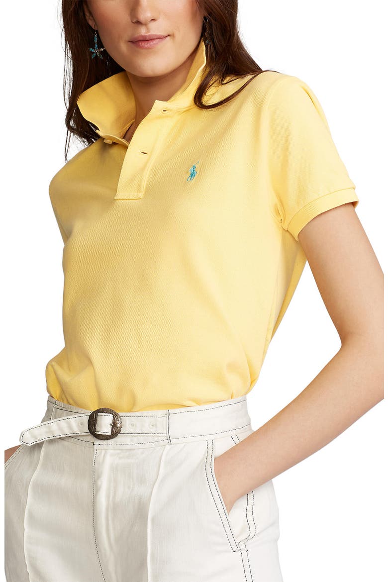 Classic Fit Cotton Piqué Knit Polo, Main, color, CORN YELLOW