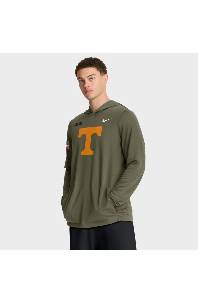 Nike Men's Nike Olive Tennessee Volunteers 2025 Military Appreciation Dri-FIT Long Sleeve Hoodie T-Shirt, Main, color, Olive