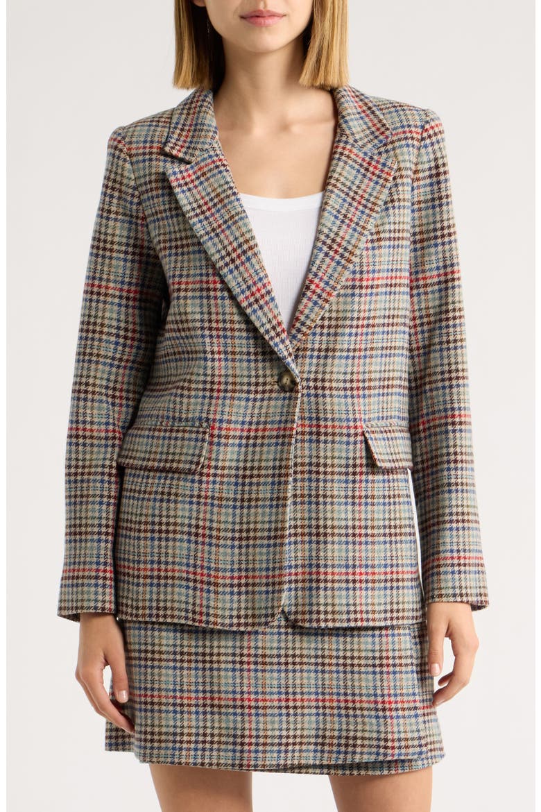 Oregon Tweed Wool Blazer, Alternate, color, CAMEL BRIGHTS CHECK