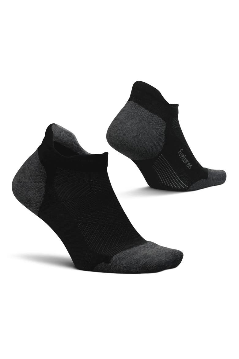 Elite Max Cushion No Show Tab Ankle Socks  Sport Sock with Targeted Compression, Main, color, Black