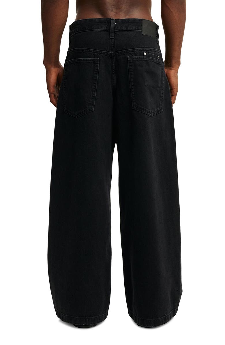 Cotton On Men's Y2k Super Baggy Jean, Alternate, color, Dire Black